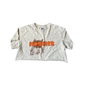 Indiana Hoosier Hooters Crop Top Shirt Size Small